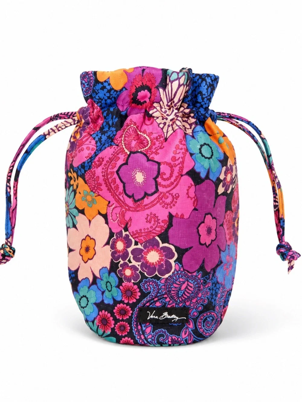 Vera Bradley Vibrant Floral Cosmetic Bag - Pink and Blue